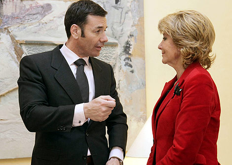 Tomás Gómez y Esperanza Aguirre. Fuente:El mundo.es