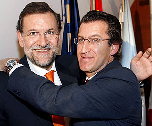 Feijóo y Rajoy. Fuente:elcorreogallego.es