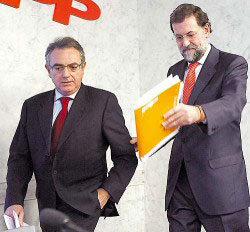 Rajoy y Sanz. Fuente:reporterodigital.com