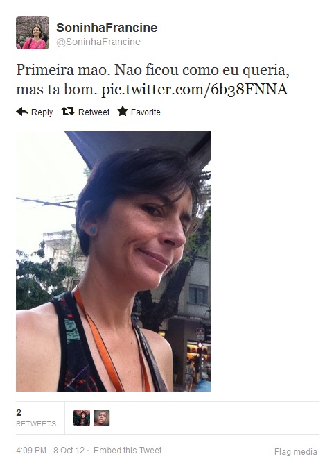 Soninha mostrou aos seguidores o novo visual