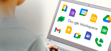 Computador com os produtos do google