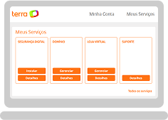 Tela mostrando como selecionar o template