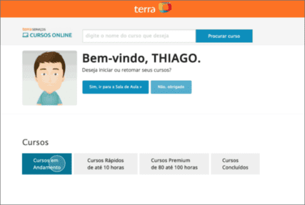 Imagem da plataforma cursos online