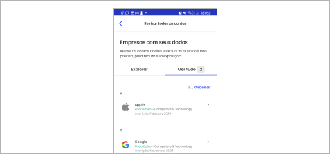 LIMPEZA DE CONTA