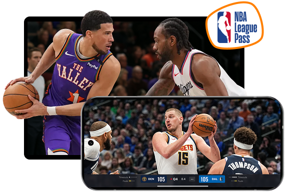 Tablet mostrando o jogo no app do nba league pass